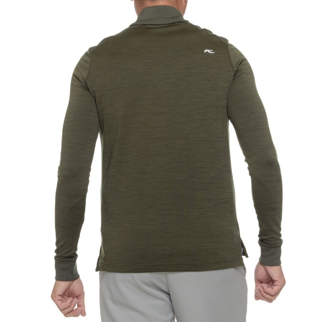 KJUS Liam TechWool Shirt Half Zip Neck, UPF 50, Men 48 S NWT Olive Green gallery