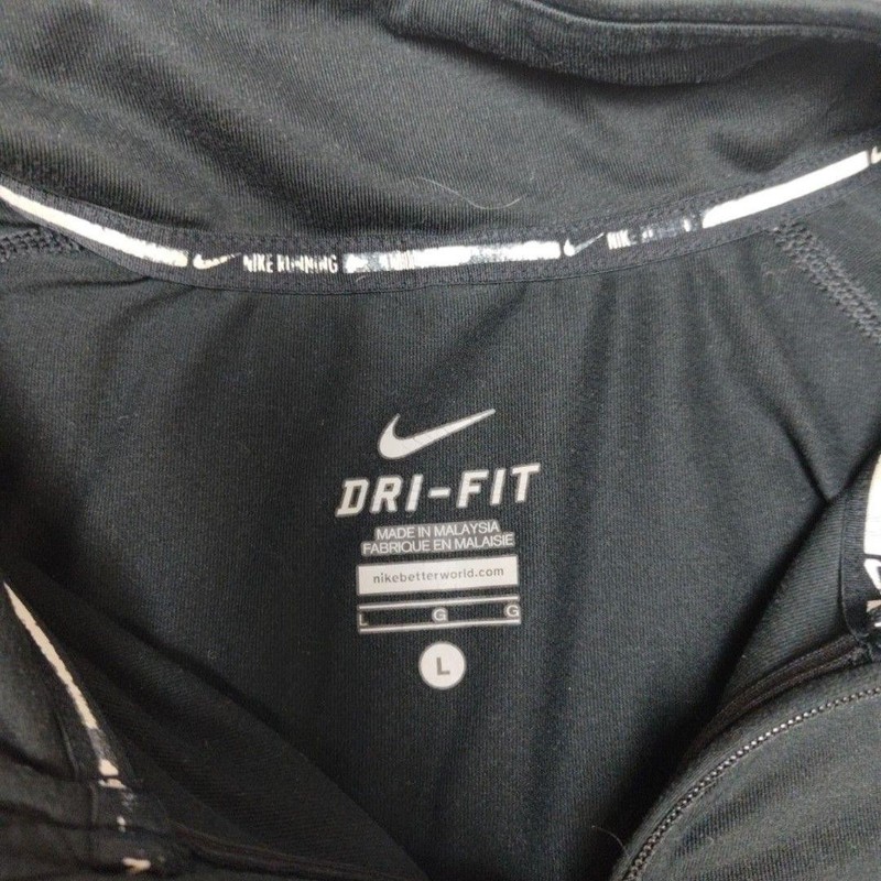 Nike Pullover Men L Black Element Running Dri-FIT 1/4 Zip Mock Neck Athletic Gym gallery