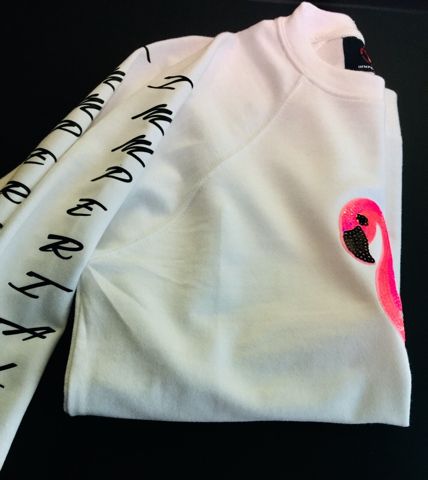 Lightweight Loopback Terry Crew Female Flamingo Sweatshirt gallery