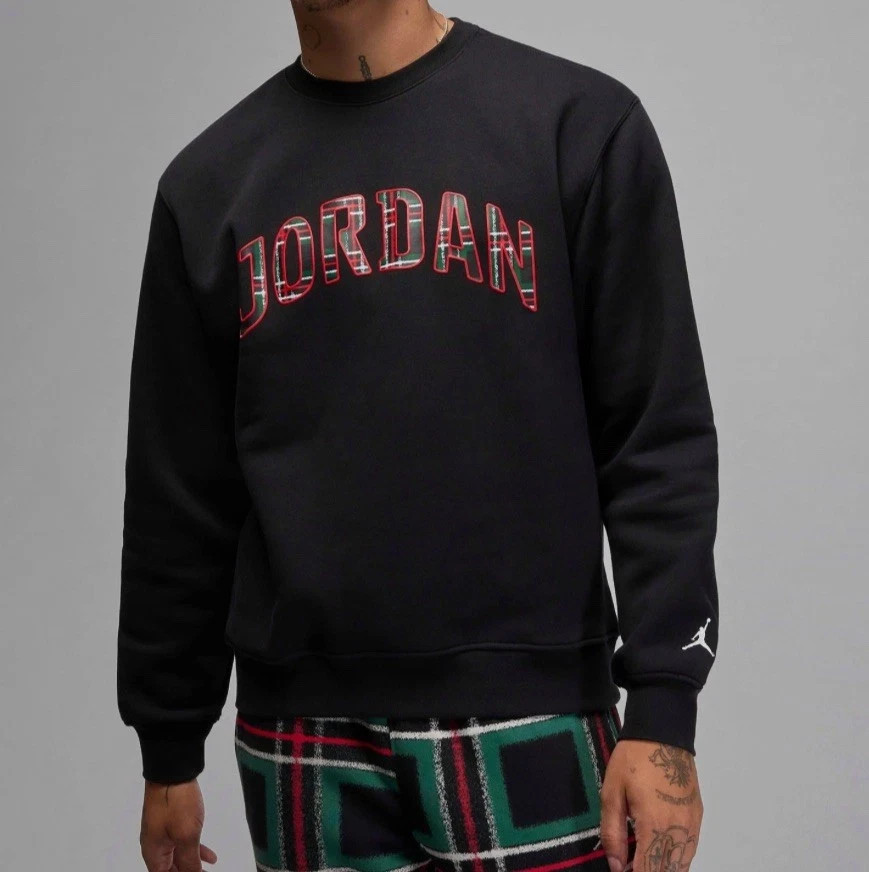 New Nike Jordan Essentials Men's Fleece Crew-Neck Sweatshirt FV7460-010 (XL) gallery