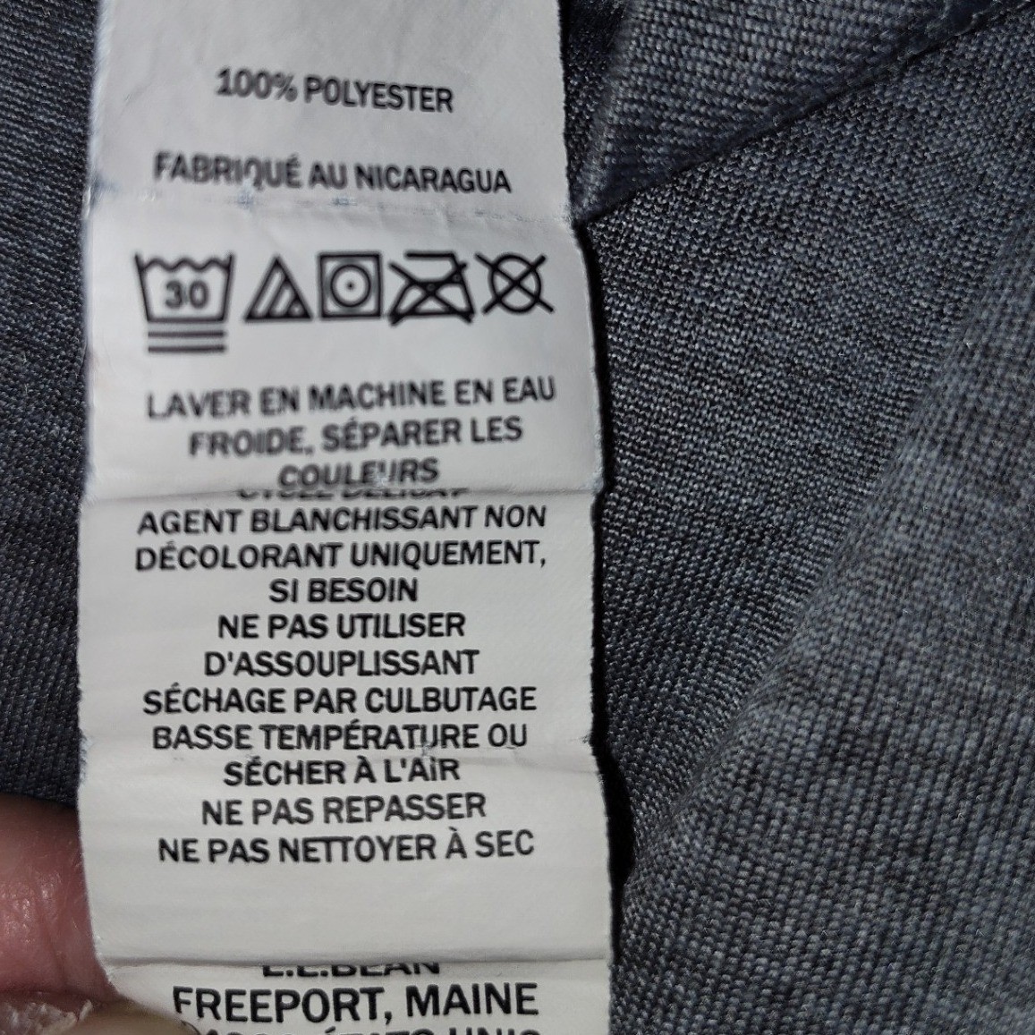 LL Bean Mens Performance T-Shirt Blue Heathered Short Sleeve Active Top 501158 L gallery