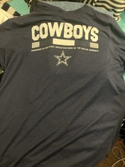 NFL Nike Brand Dallas Cowboys TShirt ,blue With White Graphics , XXL,Sri Fit