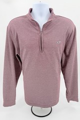 Vineyard Vines Perf Half Zip Houndstooth Crimson Grey ‘Bama(ish) Men’s XL NWOT