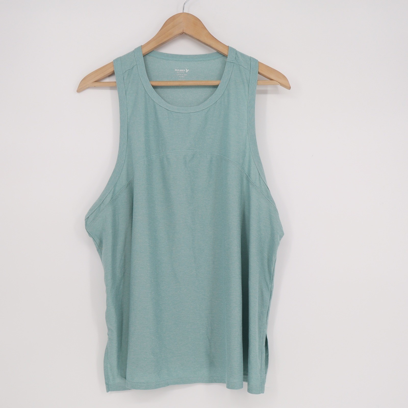 Old Navy Active Cloud 94 Soft Go-Dry Tank Top Mens XL Tall Teal Green Heathered gallery