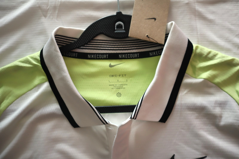 Nike Court FD5314-101 Men's Sz L White Dri-Fit Advantage S/S Tennis Polo Shirt gallery