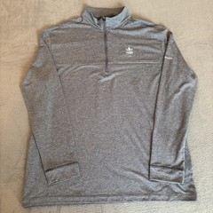 Columbia Golf Quarter Zip Pullover Mens XL Blue FCA Logo Long Sleeve Performance