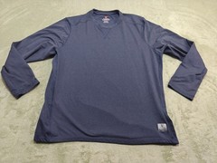 Rugged Elements Men XL Performance Shirt Navy Blue Sueded Utility Long Sleeve