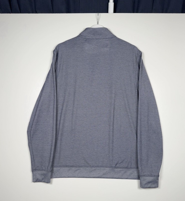 FULL TURN Quarter Zip 1/4 Pullover - Chicago Bears - Blue Striped - Men's Large gallery