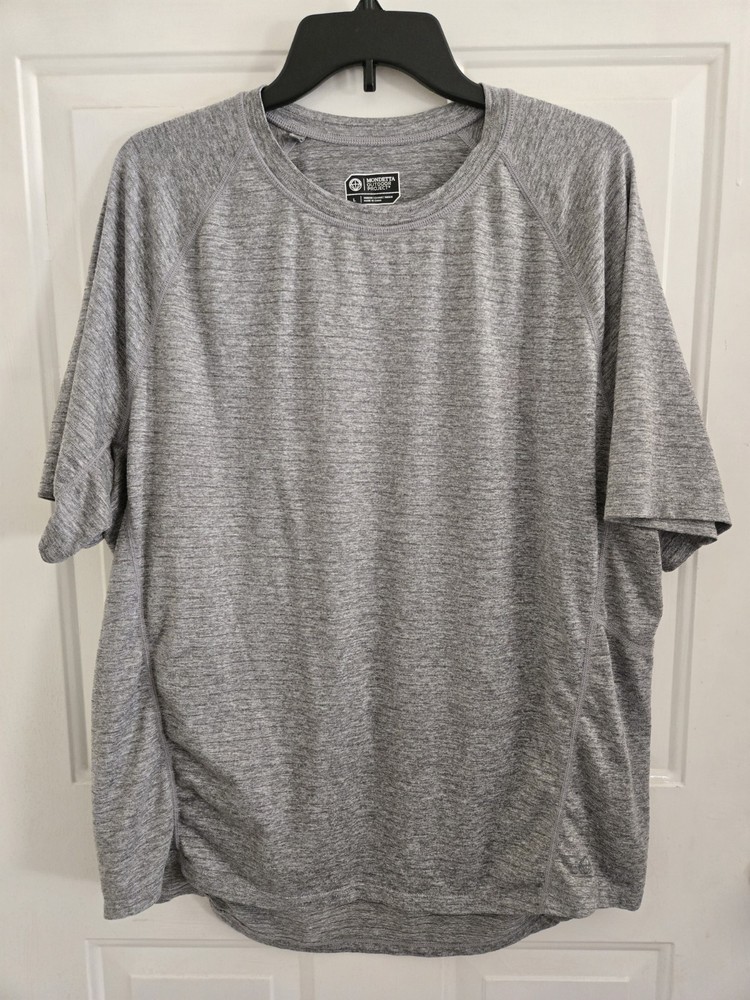 Mondetta Outdoor Project Mens Grey Short Sleeve Athletic T Shirt Large Shirt