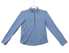 Tommy Bahama Pullover Mens Small Blue Monday Heather Playa Vista Quarter Zip