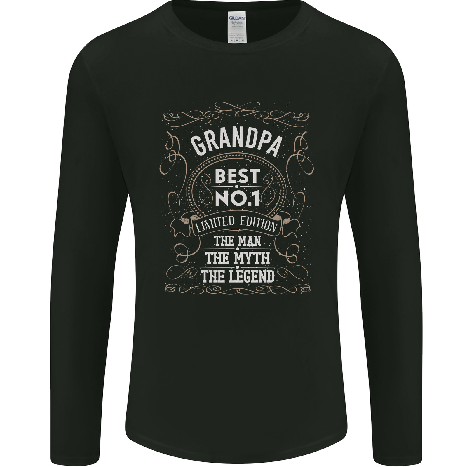 Fathers Day No 1 Grandpa Man Myth Legend Mens Long Sleeve T-Shirt gallery