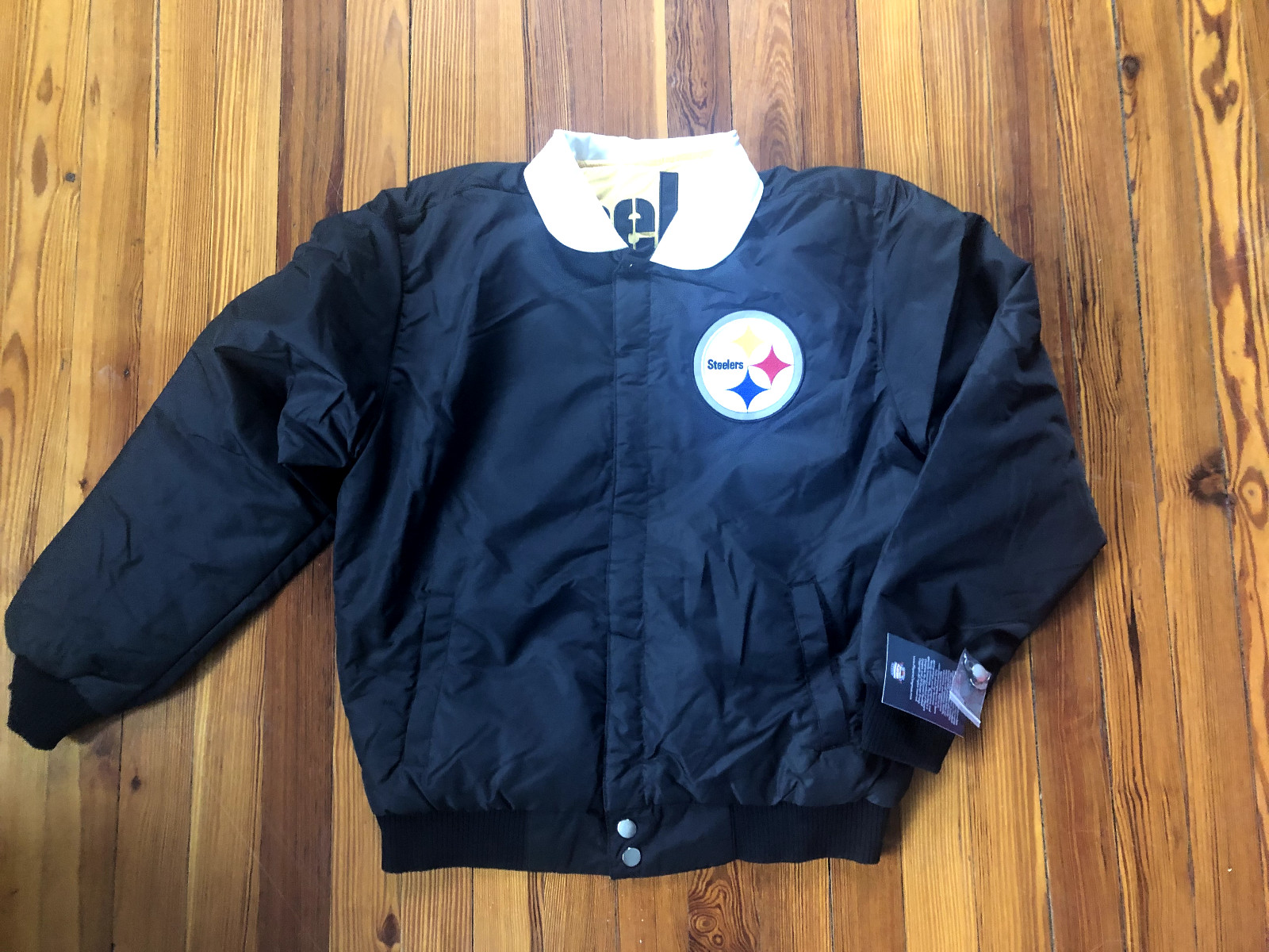 PITTSBURGH STEELERS REVERSIBLE HELMET JACKET MENS-SIZES MED, LG, XL, 2XL & 3XL gallery