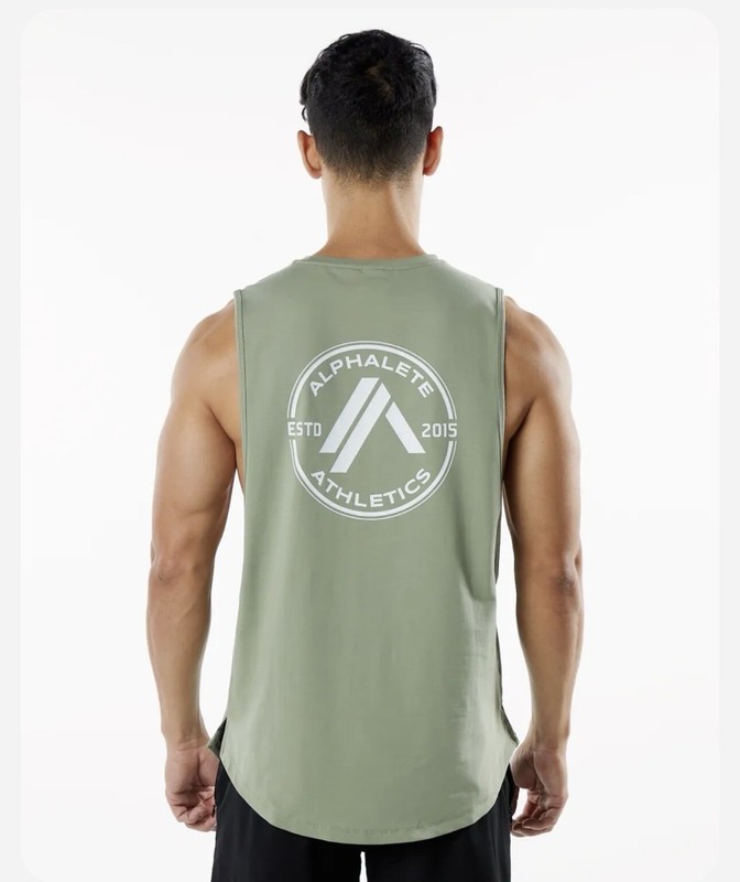 Alphalete Men's Dynasty Cutoff - Sage , Size Medium gallery