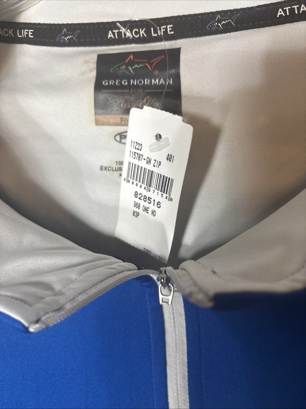 Greg Norman Tasso Elba Play Dry Quarter Zip Pullover Mens 4XL Blue Golf Top NEW gallery