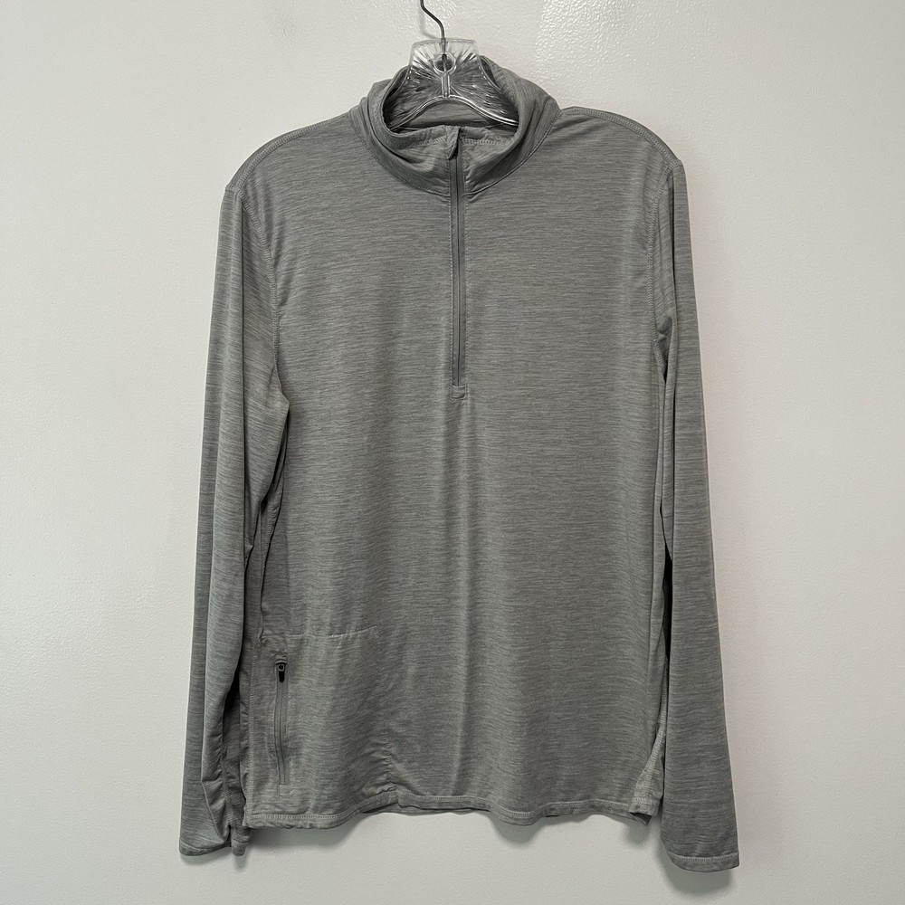 Vuori Ease Performance Half Zip Pullover Sweatshirt Gray Fits Like Medium