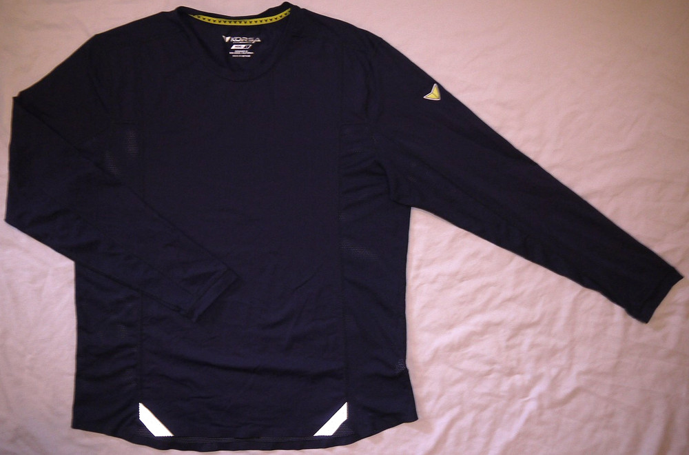Mens EUC Blue KORSA by Roadrunner Technical Training Running L/S Shirt size L