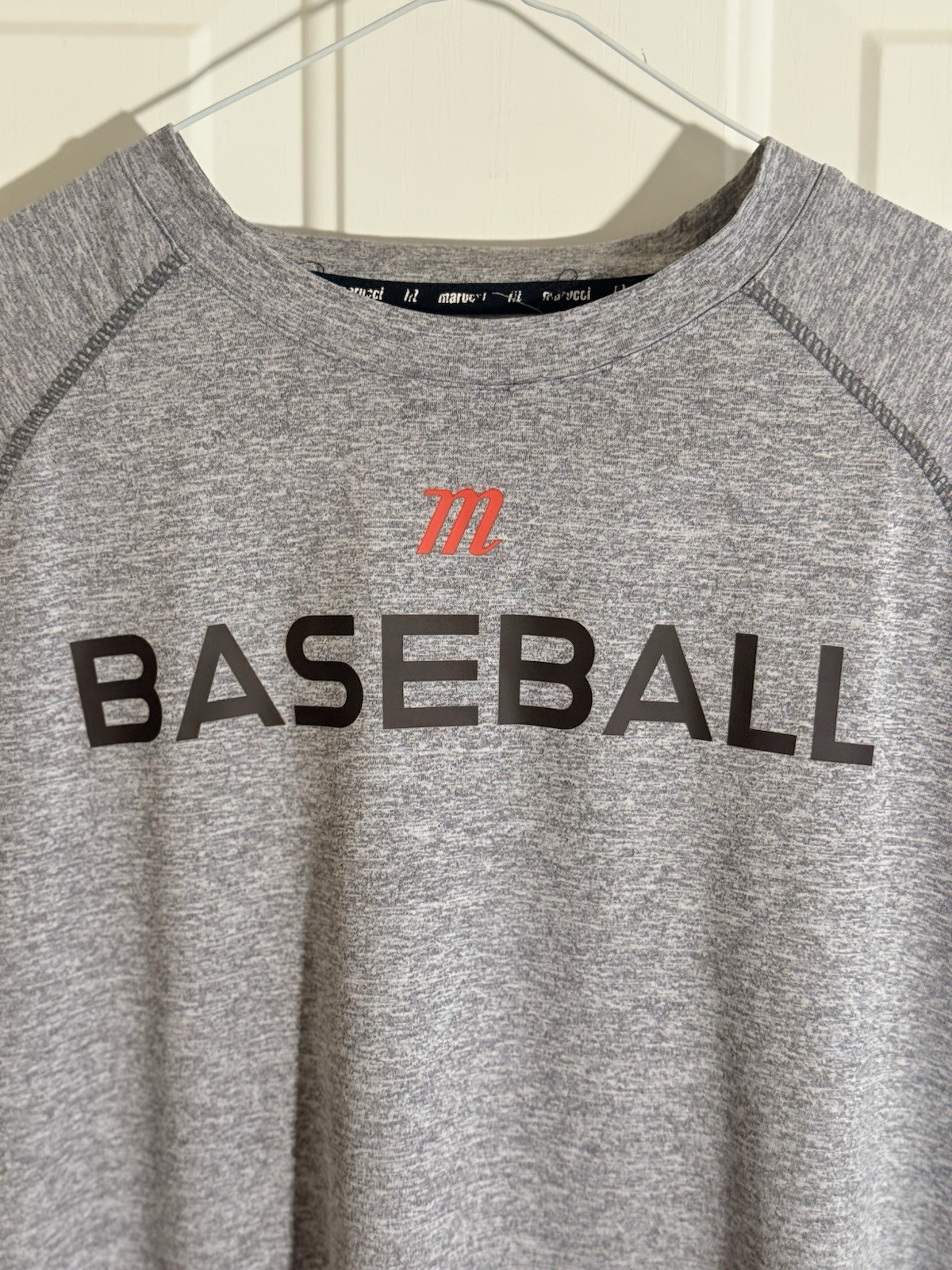 Marucci Moisture Wicking Gray Crew Neck Short Sleeve T-Shirt Men’s M gallery
