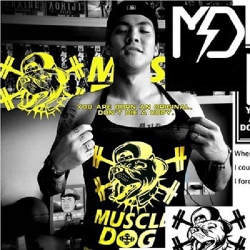 Muscle Dog Singlet Tank Top Vest Bodybuilding Gold's Gym Stringer Shirt M L XL gallery