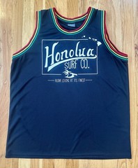 Honolua Surf Co. Men’s M Jersey Crew Neck Tanktop Maui Spellout Black GUC