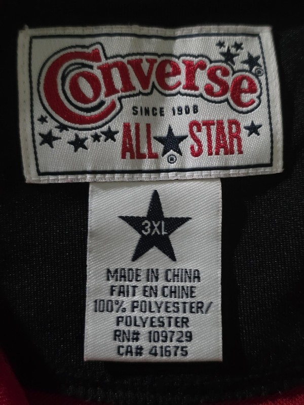 Converse Shirt Mens 3XL Red All Star Basketball Jersey 3/4 Sleeve Button Front gallery