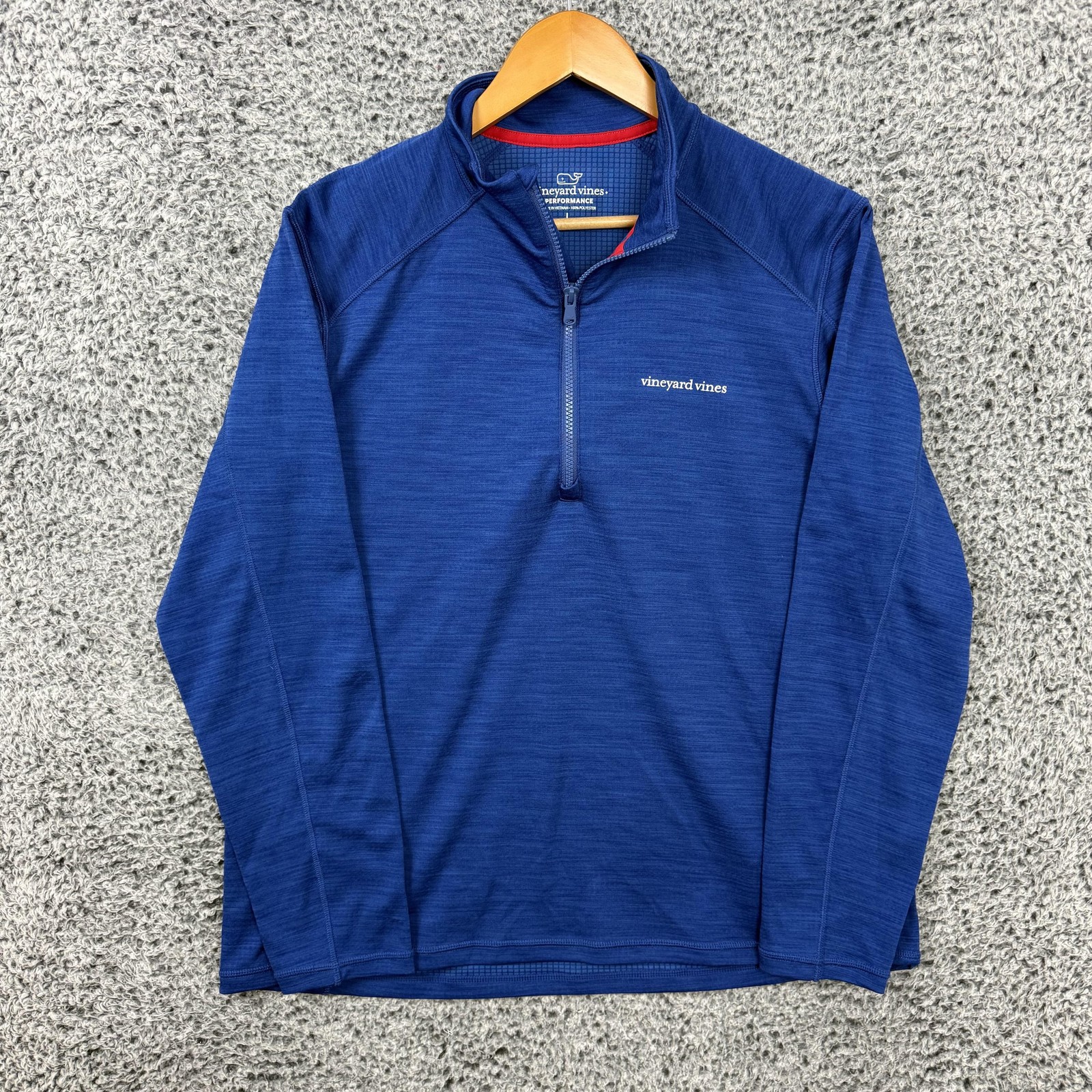 Vineyard Vines Pullover Mens Large Blue Performance 1/4 Zip Lightweight Golf gallery
