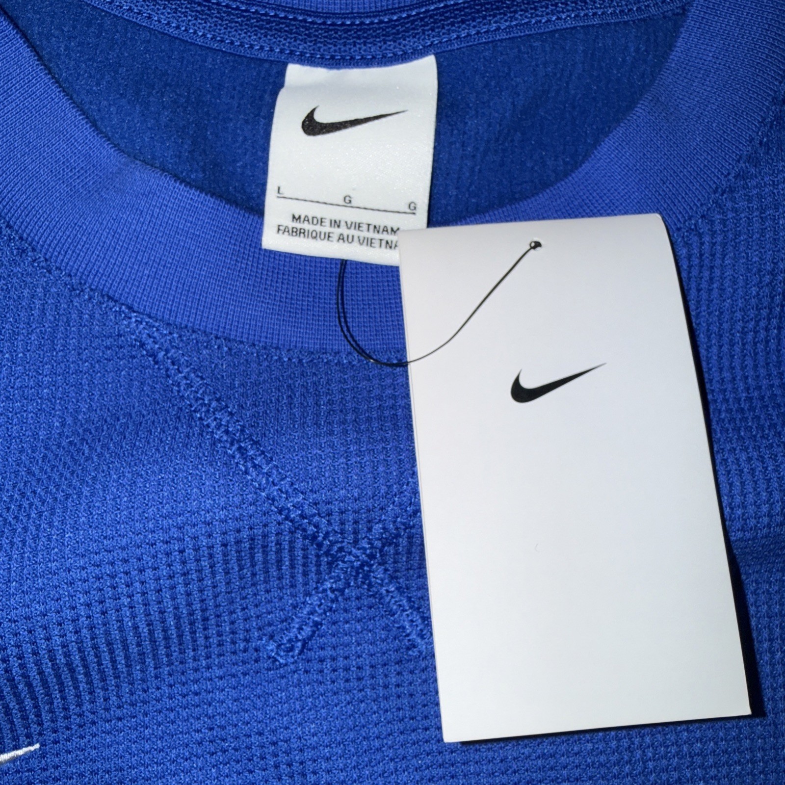 NWT Nike Coaches Crew Top Fleece Pullover Blue Men’s Large FJ9547-493 gallery
