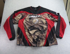 Dye Jersey Shirt Mens XL Red Camo Long Sleeve Padded Paintball Mesh Performance