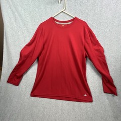 NordicTrack T-Shirt Mens XL Crewneck Long Sleeve Jersey Performance Red