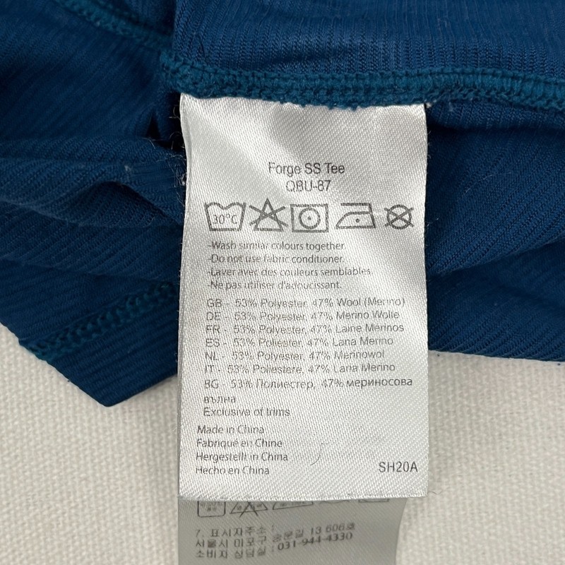 Rab Forge SS Tee Shirt Men L Blue Merino Wool Base Layer Hiking Running Gorpcore gallery