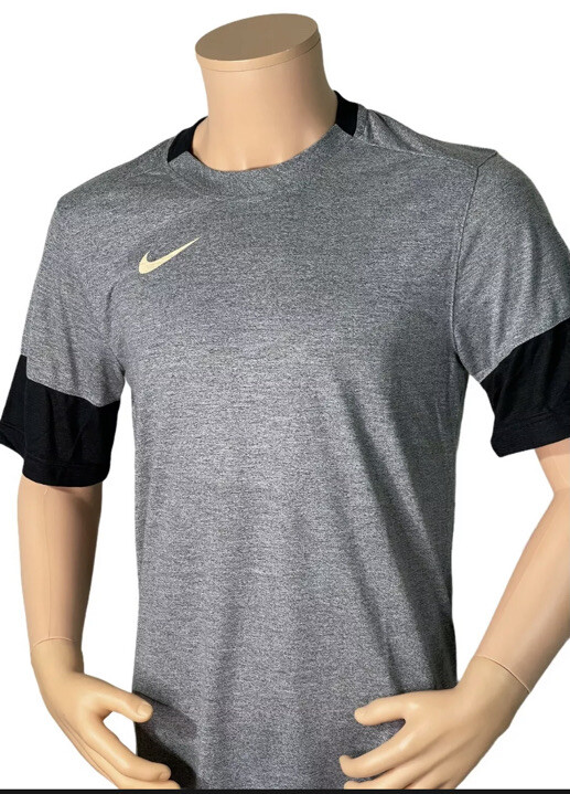 Nike Football Warmup Layer Training Shirt Grey/Black/Gold CI4545-021 Mens Size S gallery