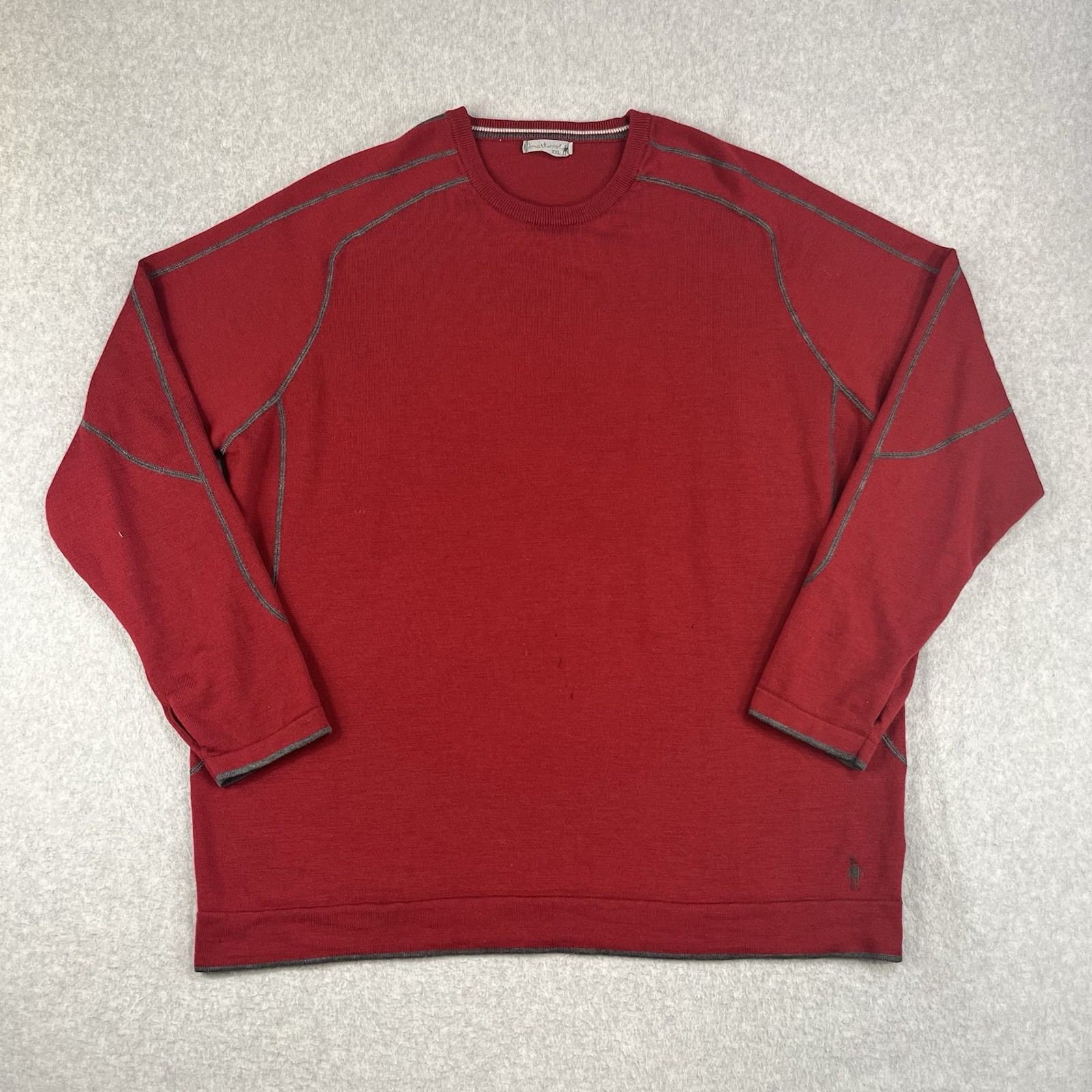 Smartwool Merino Wool Sweater Base Layer Shirt Mens XXL Red Long Sleeve gallery