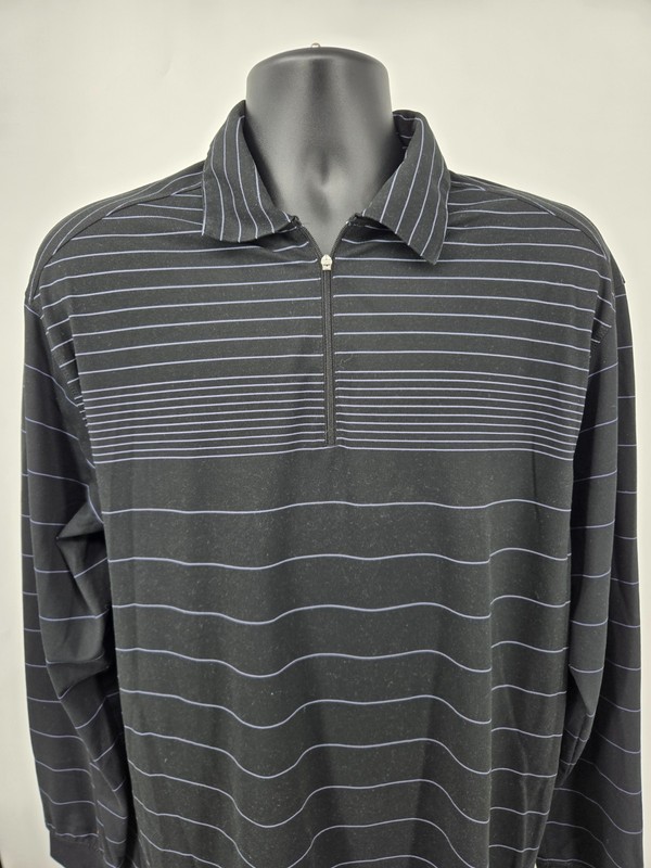 Nike Pullover Shirt Large Black 1/4 Zip Warm Up Running Golf Long Sleeve Men gallery