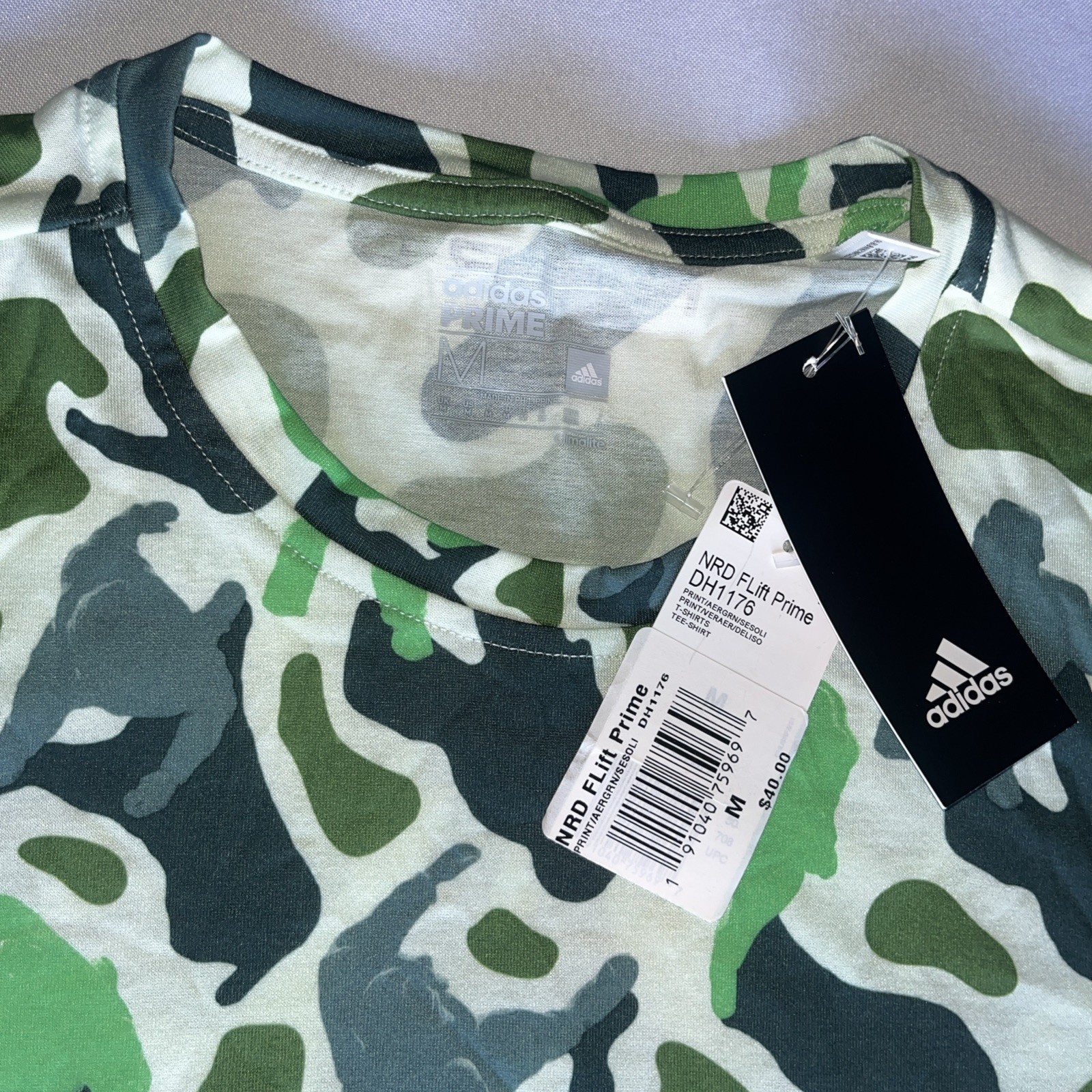 ADIDAS x NERD Pharrell FreeLift Prime Camo T-Shirt Blue Glow/Lucky Blue DH1181 M gallery