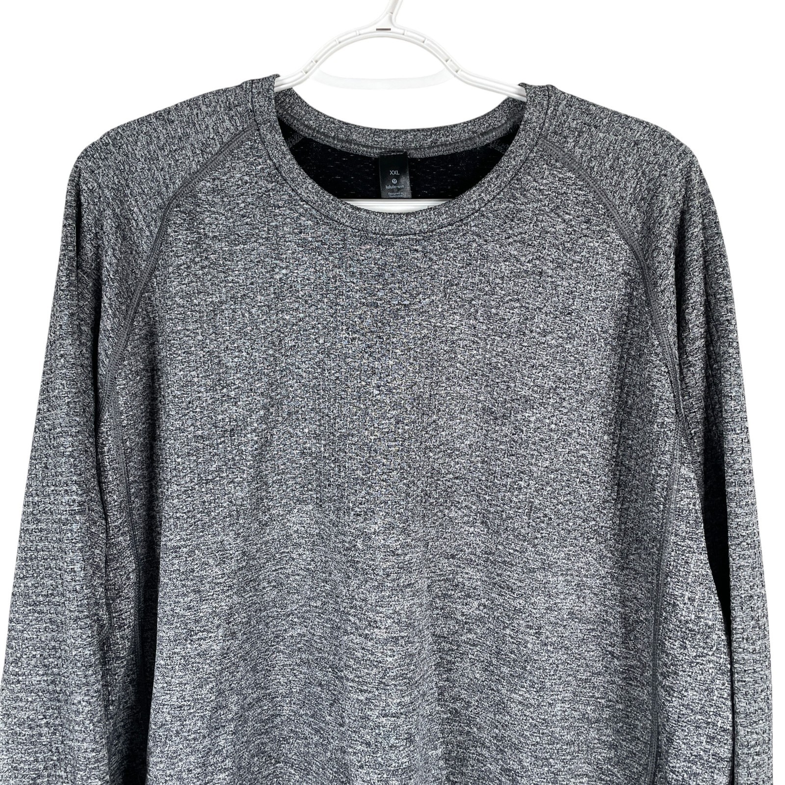 Lululemon Mens Engineered Warmth Textured Crewneck Sweater 2XL Merino Wool Gray gallery
