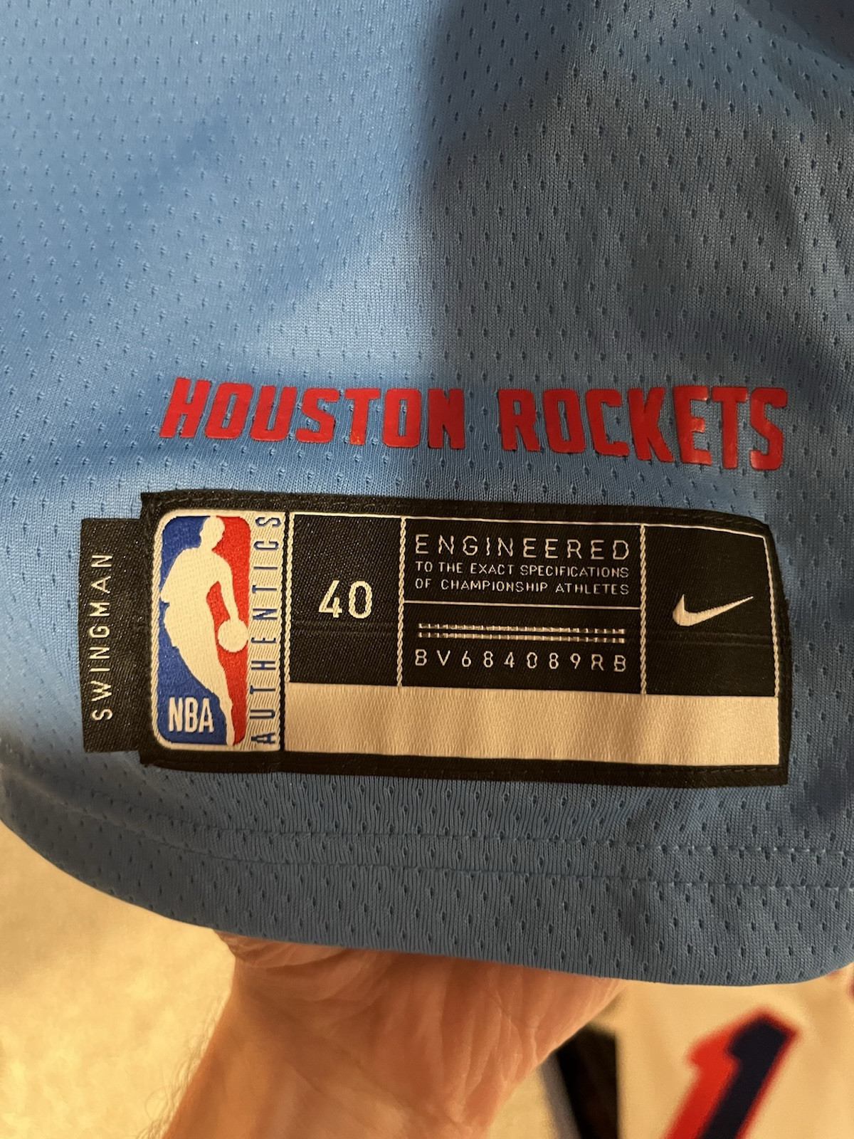 Nike James Harden Houston Rockets City Swingman H-Town Blue Jersey NBA Mens S 40 gallery