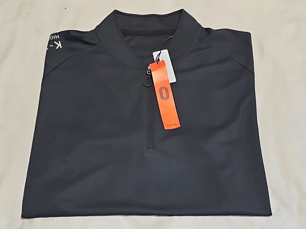K-3B Zero High Performance Black Lightweight 1/4 Zip Short Sleeve Pullover SZ 4