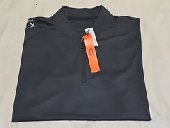 K-3B Zero High Performance Black Lightweight 1/4 Zip Short Sleeve Pullover SZ 4
