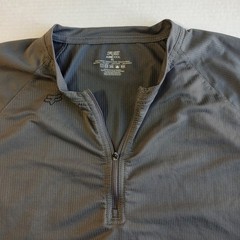 Fox Racing Baseline Air Cool Shirt Mens XL Gray Graphite 1/4 Zip Short Sleeve