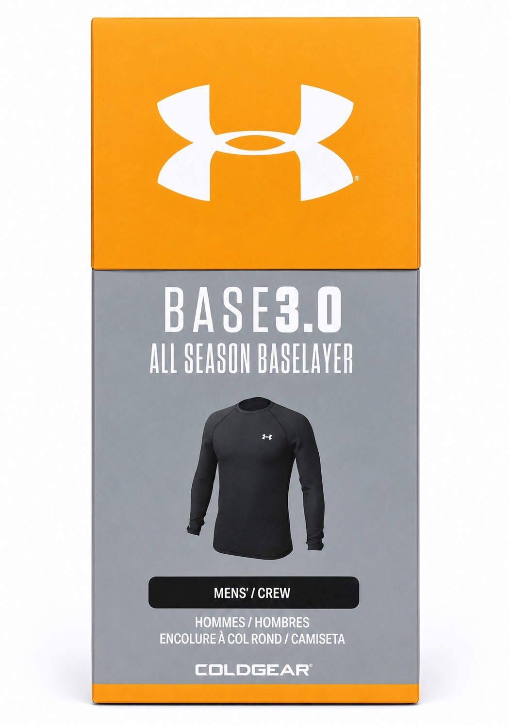 Under Armour ColdGear Base Layer 3.0 Mens Sz SP/CH Long Sleeve Crew Black gallery