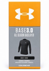 Under Armour ColdGear Base Layer 3.0 Mens Sz SP/CH Long Sleeve Crew Black