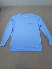 Magellan Outdoors Pro Angler Fishing Shirt Mens M Blue Mesh Lined Classic Fit