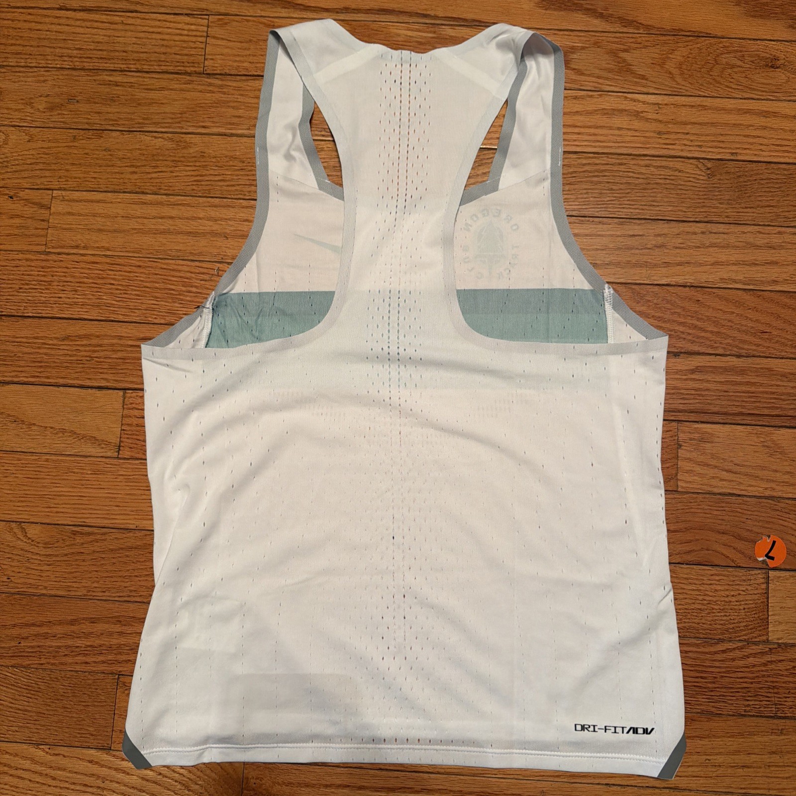 Nike Dri-Fit ADV Oregon Track Club Singlet White Green DR5812-100 Men's Size S gallery