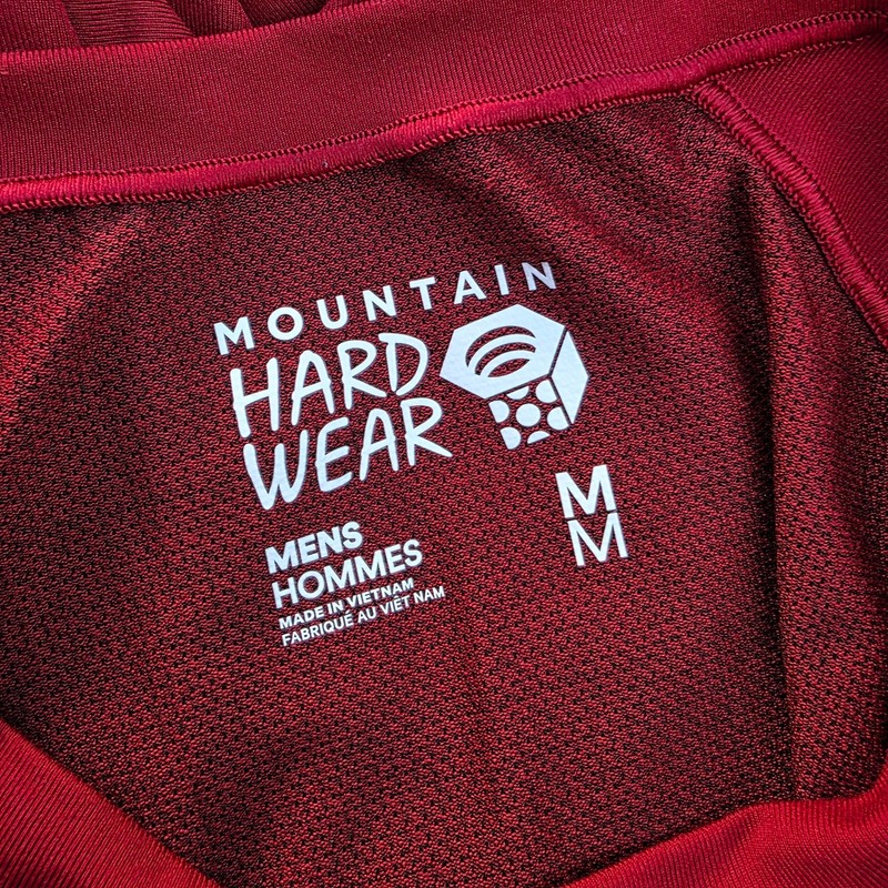 Mountain Hardwear Mens Medium Dark Red Hiking Camping Trail Performance Top gallery