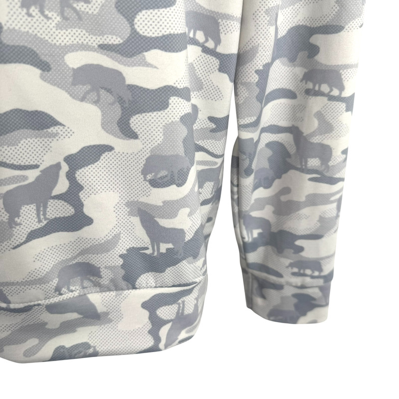 Waggle Performance Pullover Medium Gray Camo Wolf Quarter Zip Golf TP-3924 gallery