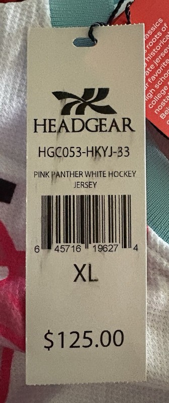 The Pink Panther Adult XL Headgear Classics Nostalgia Co Polyester Hockey Jersey gallery
