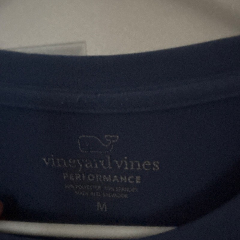 Vineyard Vines Performance Men's Long Sleeve Crew Neck Graphic Tee Navy M gallery