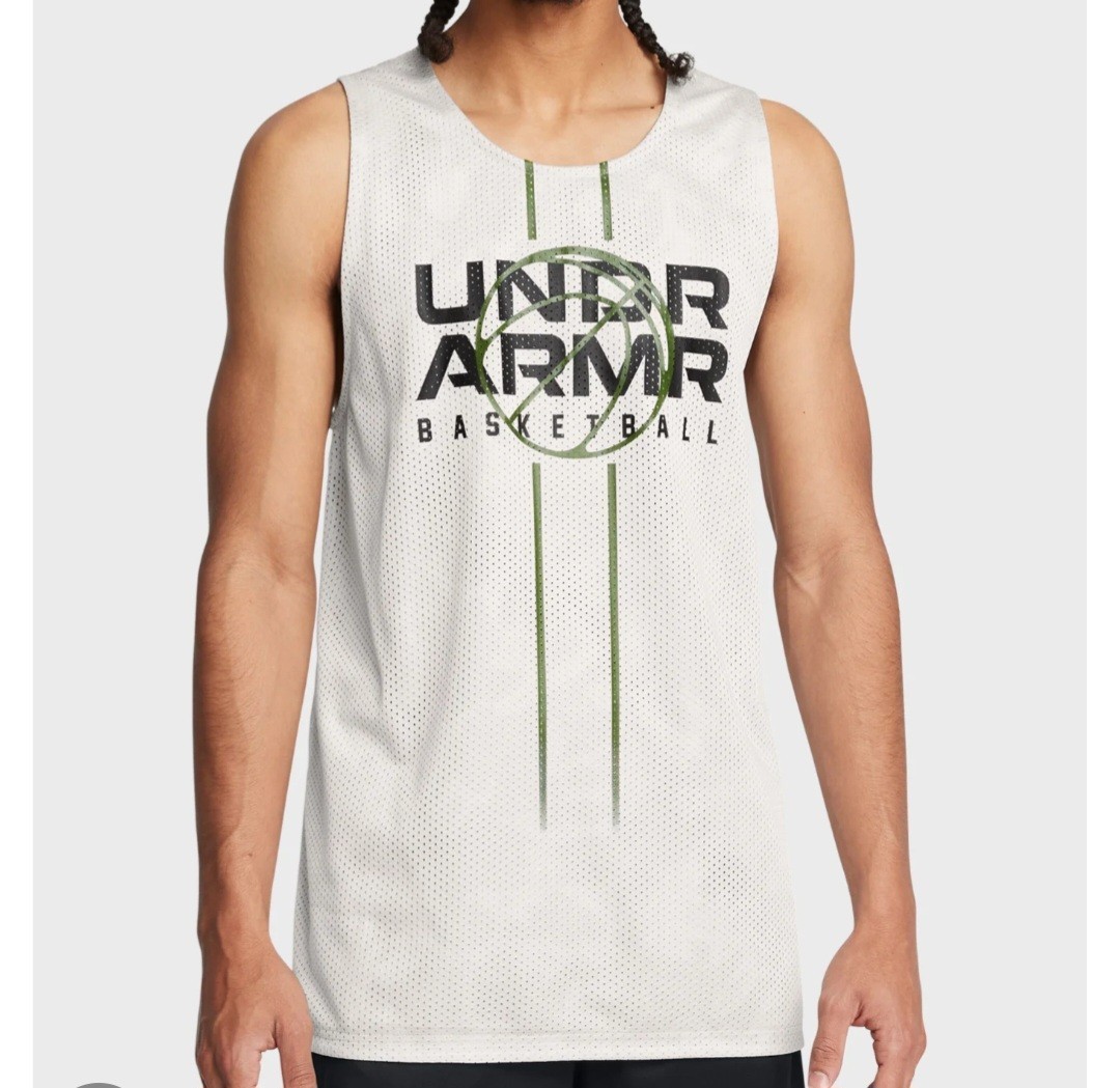 Under Armour Zone size 2XL Reversible Mesh Jersey White/Black. 1387088 114. gallery