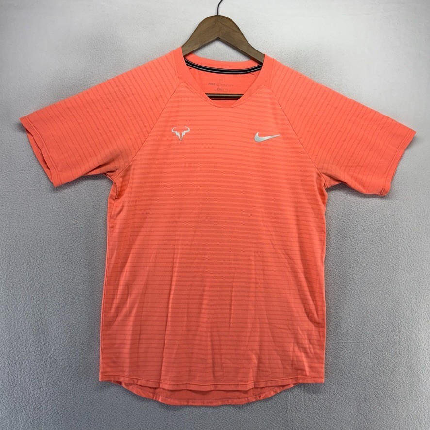Nike Rafael Nadal Shirt men's Small Pink Peach Aeroreact Tennis CI9152-854 Gym gallery