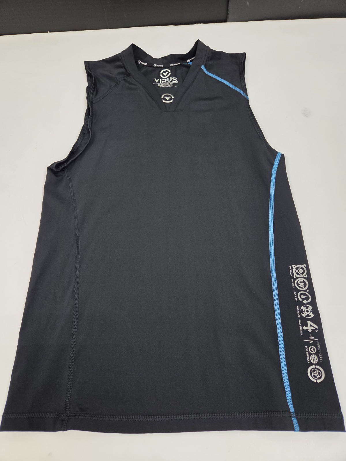 Virus Mens Compression Small Fit Action Sport Performance Sleeveless Tank #8117 gallery
