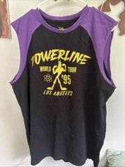 Disney A Goofy Movie Powerline World Tour Embroidered Tank Top Size Medium